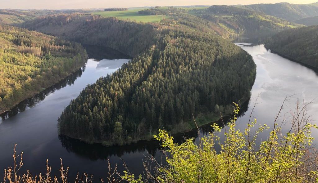 Blick auf die Saaleschleife